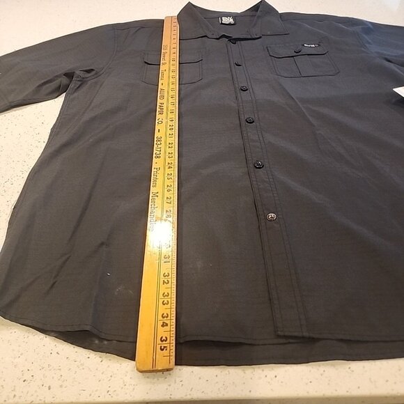 NWT Enyce Sean Combs Mens 4x Black Button Shirt Pockets Short Sleeves Graphic - Picture 5 of 8